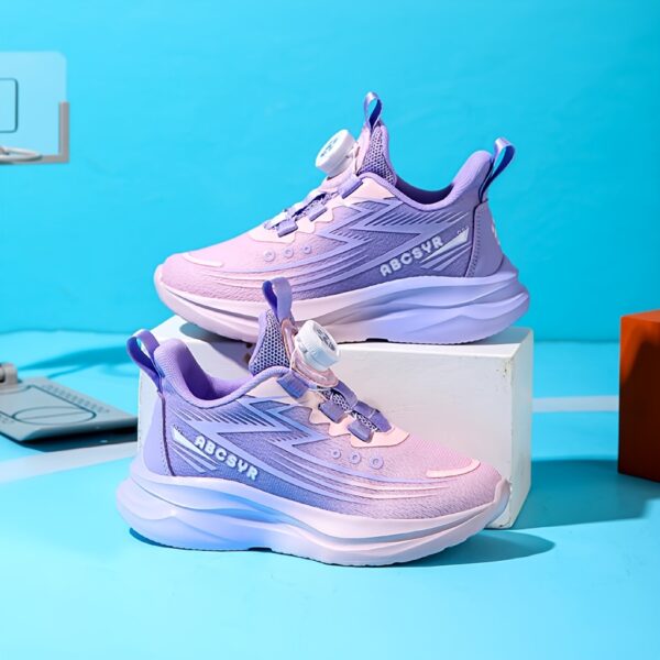 Girls Summer Breeze Breathable Mesh Sneakers with Lightweight EVA Sole Trendy and comfortable summer footwear in pink and white