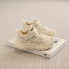 Stylish beige and white Active Ace Kids breathable casual sneakers with soft EVA sole and A branding perfect for boys and girls aged 14 and under