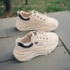 Newness Effortless Chic White Sport Sneakers Breathable lightweight white sneakers perfect for any occasion