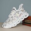 Newness Heart  Skull Graphic Sneakers Trendy low top sneakers in white featuring a bold graphic design of hearts and skulls Perfect for adding an edgy touch to any outfit