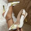 Newness Serpentine Allure Snakeskin Pointed Heels Elevate your style with these chic modern snakeskin heels perfect for any occasion