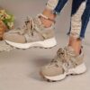 Newness Aura SX Thick Soled Casual Sneakers Chic comfortable sneakers in a retro modern design Perfect for fashion forward women