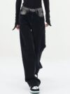 Newness Architect Black Wide Leg Jeans Chic relaxed fit wide leg jeans in premium black denim