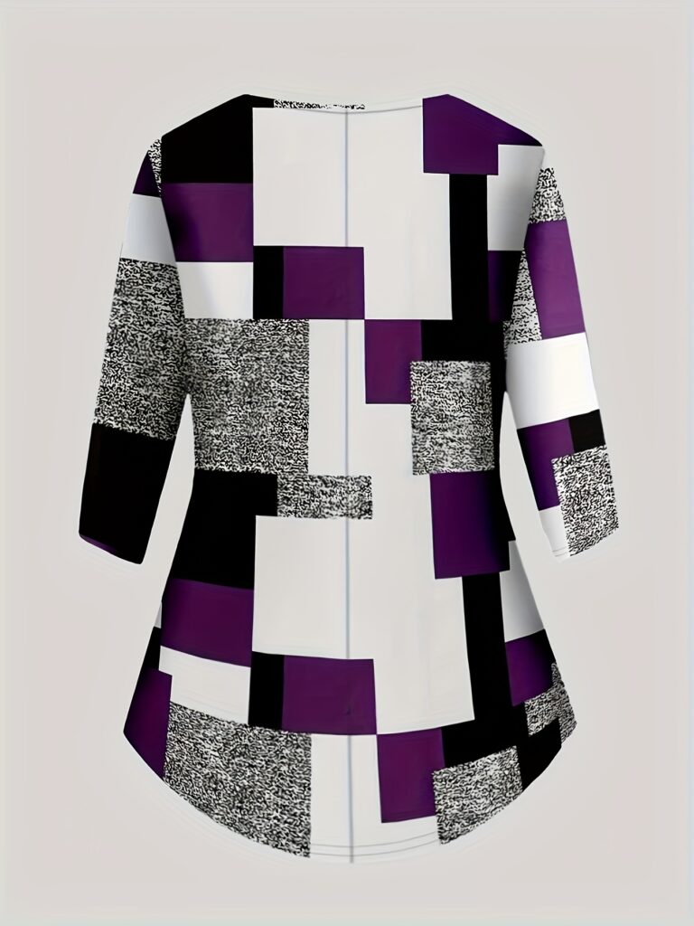 Modern Muse Geometric Print Set: Chic two-piece outfit featuring a modern geometric print, perfect for the contemporary woman.