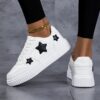 Newness Chic Star Pattern Sneakers Elevate your style with these chic comfortable sneakers perfect for any occasion Featuring a stylish star pattern design