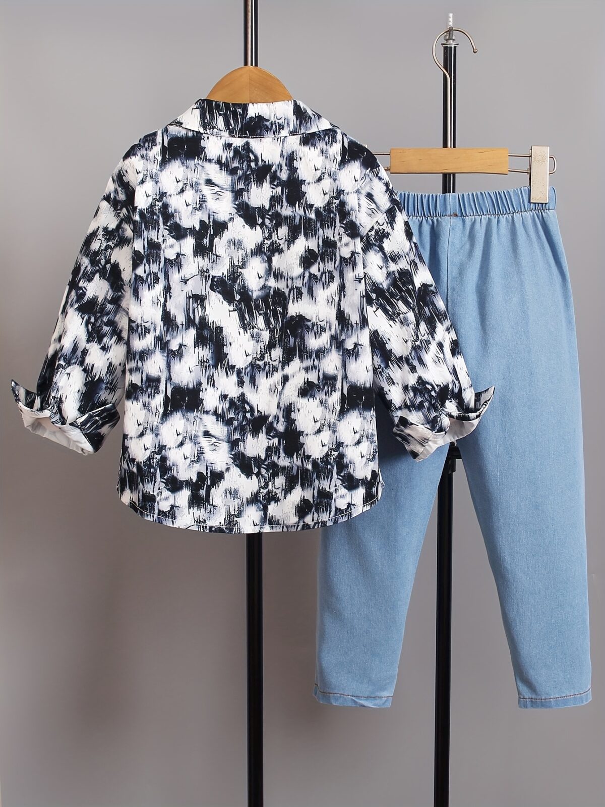 Stylish boys Desert Dune two piece outfit perfect for spring and autumn Featuring a long sleeved shirt and comfortable pants in a durable woven fabric with a fun print