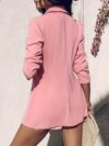 Stylish womens light pink floral print blazer perfect for office or casual wear Springfall must have