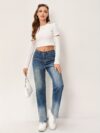 Newness Effortless Chic Straight Leg Jeans Flattering straight leg jeans in a versatile wash designed for both comfort and style Model showcases the perfect fit and drape