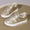 Stylish girls glitter sequin sneakers in pink perfect for casual wear running or training These comfortable shoes feature dazzling sequins for a touch of sparkle