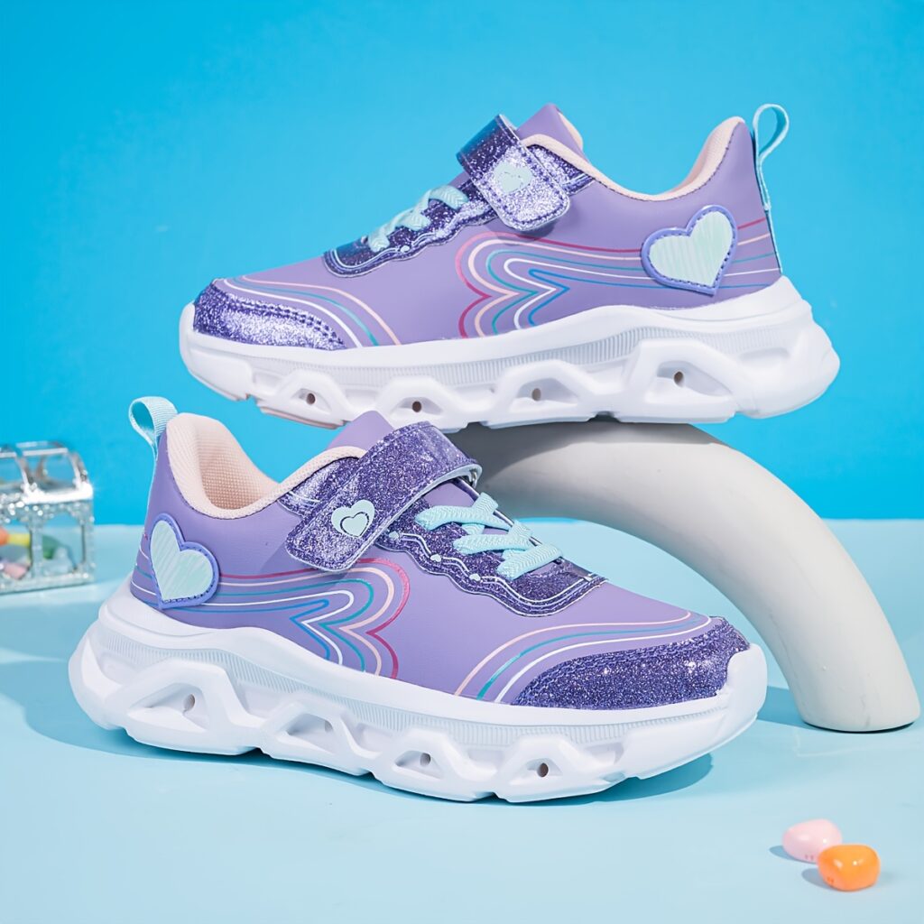 Stylish Spring Sprinter girls' plaid casual sneakers in trendy colors. Comfortable and durable, perfect for spring, fall, and winter.