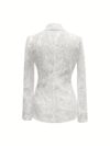 City Chic Womens Elegant Semi Transparent Blazer in spring summer or fall A stylish semi sheer design with polyester lining Dressy or casual its a versatile must have