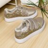 Twinkle Toes Girls Glitter Golden Sneakers 3 12 years sparkling gold sequin skate shoes with comfortable fit and durable sole perfect for running school and parties