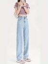 Flattering Newness Parisian High Waisted Straight Jeans in a timeless design