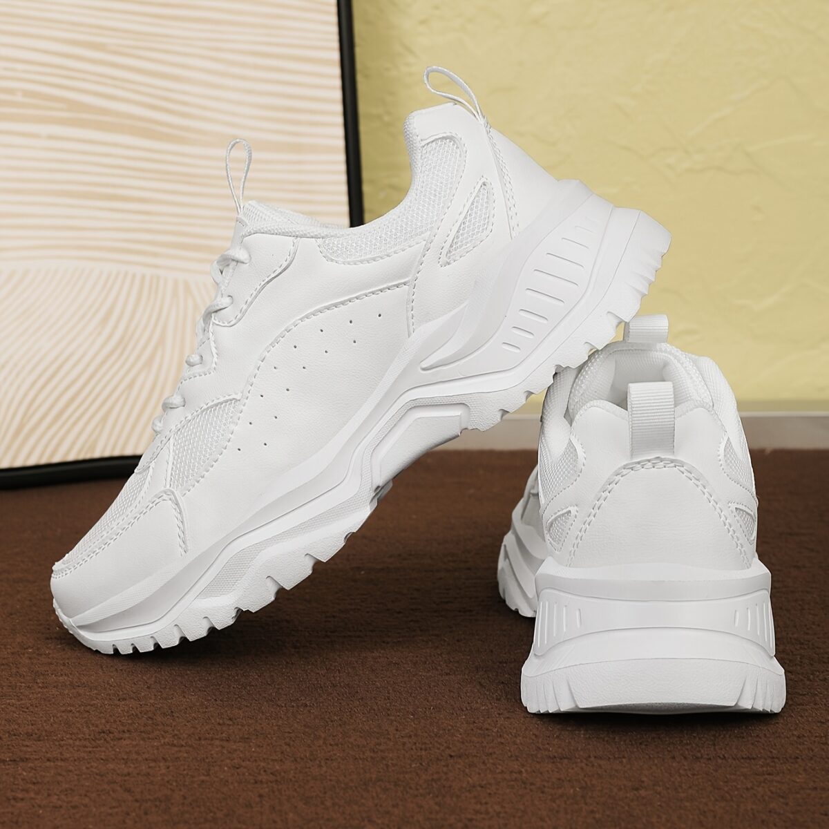 Stylish and breathable womens mesh sneakers by Newness perfect for all season wear Lightweight and comfortable design in a versatile color