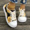Newness Sunflower Stroll Floral Print Sneakers Comfortable and stylish floral print sneakers perfect for any occasion