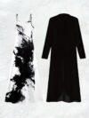 Stylish monochrome abstract print dress set perfect for spring and fall from Newness