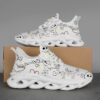 Newness Heart  Skull Graphic Sneakers Trendy low top sneakers in white featuring a bold graphic design of hearts and skulls Perfect for adding an edgy touch to any outfit