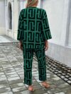 The Newness Modern Muse Geometric Print Set a chic two piece outfit featuring a modern geometric print perfect for any occasion
