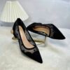 Newness Chic Polka Dot Block Heels Elevate your style with these modern and chic polka dot block heels perfect for any occasion