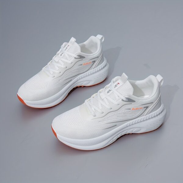 Newness Cloudwalk Womens Casual Sneakers in white showcasing breathable fabric and comfortable EVA sole Modern design for everyday style