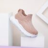 Pastel Pink and Beige Pastel Petal Youngsters Soft Sole Slip On Sneakers for Toddlers and Young Children Lightweight EVA cushioned sole for all day play and breathable comfort