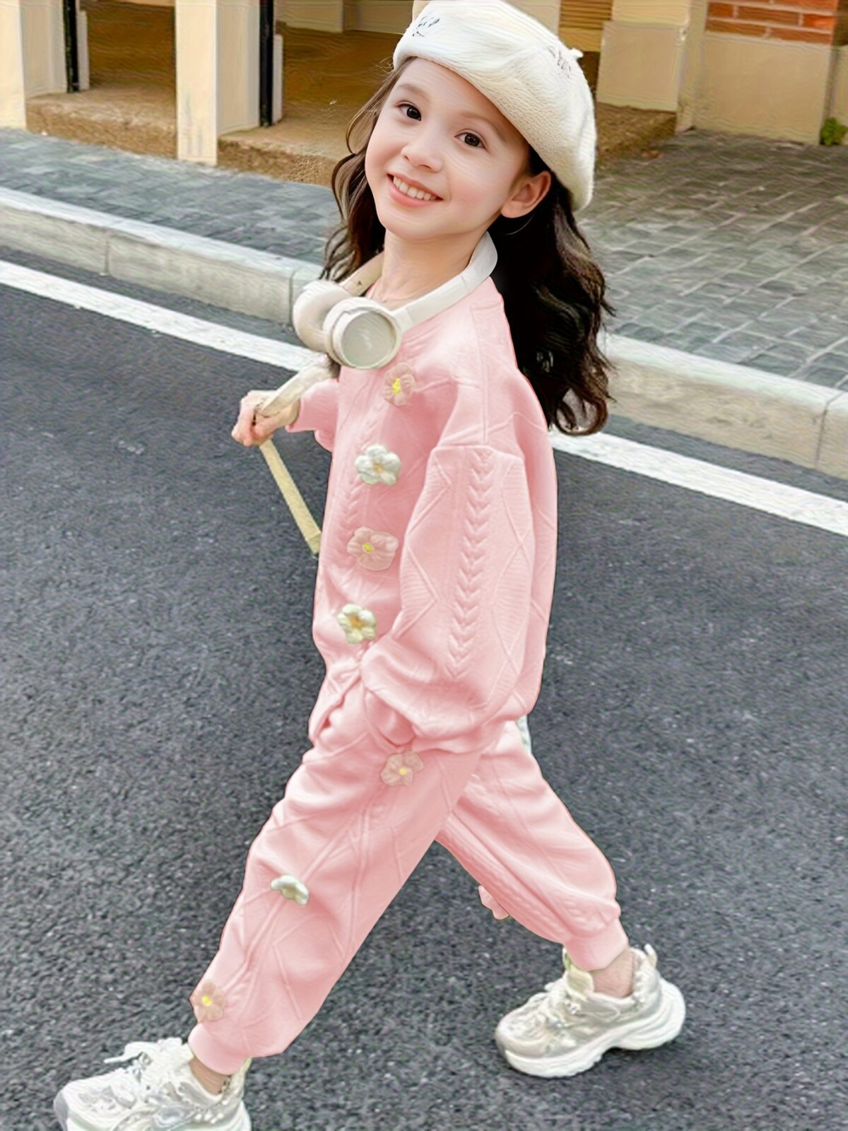 Adorable girls floral outfit perfect for spring and fall Two piece set in charming floral print by Newness