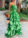Effortlessly chic Casablanca Bloom Floral Print Skirt Set perfect for vacations and summer days Features a vibrant floral print