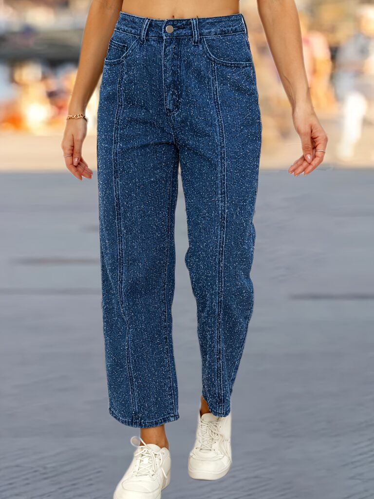 Flattering wide-leg jeans in premium denim, offering a chic and comfortable fit.