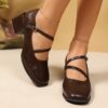 Newness Timeless Chunky Mary Jane Heels in black showcasing their versatile and chic design perfect for any occasion