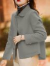 Flattering Timeless Chic Womens Polyester Trench Coat in versatile beige featuring a loose comfortable fit long sleeves and a single breasted button closure Perfect for all seasons