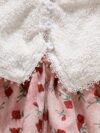 Whimsical Winter Floral Print Dress  Vest Set by Newness Enchanting floral pattern warm and comfortable