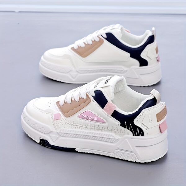 Newness Urban Chic Color Block Sneakers: Trendy color-blocked sneakers, effortlessly cool and chic for everyday style.