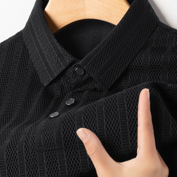 Summer Breeze Men's Casual Short Sleeve Shirt in a solid color, showcasing its relaxed fit and classic collar. Perfect for a comfortable and stylish summer look. Available in plus sizes.