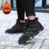 Newness Nordic Trek Plush Winter Sneakers in detail showcasing plush lining and colorful accents Perfect for staying cozy and stylish all day long