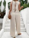 The Newness Riviera Navy Two Piece Set A stylish and comfortable navy blue two piece outfit perfect for spring and summer The image shows a model wearing the complete set