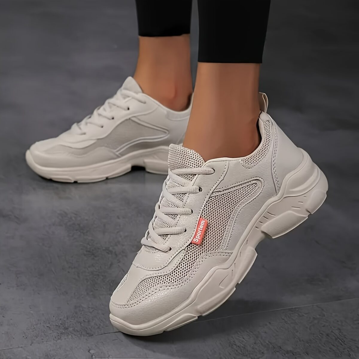 Newness Womens Effortless Style Mesh Sneakers Breathable stylish mesh sneakers for women showcasing modern design and comfort