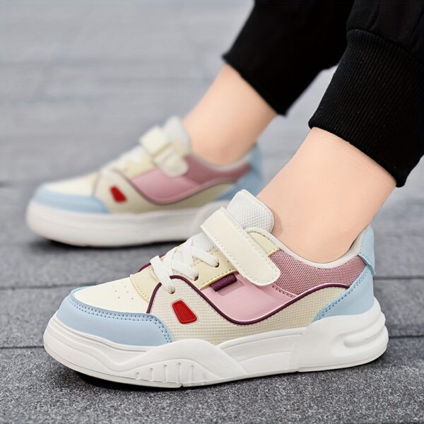 Colorful patchwork kids sneakers perfect for school or play showcasing breathable comfort and stylish design from Newness