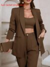 Womens elegant solid color blazer perfect for professional or casual wear Versatile and timeless style upgrade your wardrobe today