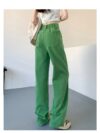 Effortless Chic Emerald Green Wide Leg Jeans by Newness 100 cotton flattering fit