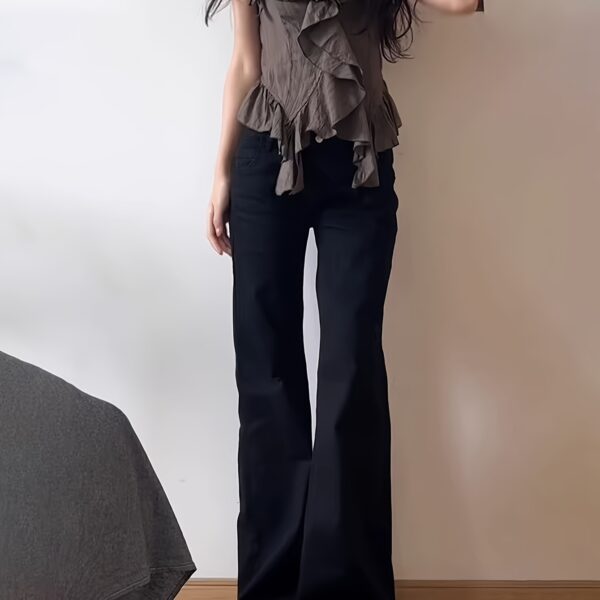 Newness Effortless Chic Low Waist Flared Jeans flattering comfortable and stylish flared jeans in a chic low waist design
