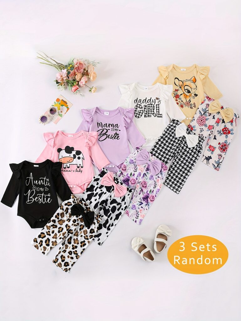 Adorable Newness baby girl romper set, perfect for 0-9 months, featuring soft and stylish fabric.