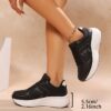 Newness Elevated Comfort Chunky Platform Sneakers A stylish close up showcasing the platform sole detailing and arch support