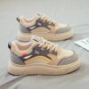 Newness white leather dad sneakers stylish and comfortable for everyday wear