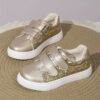 Stylish girls glitter sequin sneakers in pink perfect for casual wear running or training These comfortable shoes feature dazzling sequins for a touch of sparkle