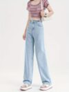 Flattering Newness Parisian High Waisted Straight Jeans in a timeless design