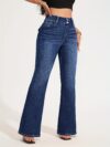 Newness Sculpt  Shine Stretch Skinny Jeans Flattering fit all day comfort Showcasing the jeans on a model