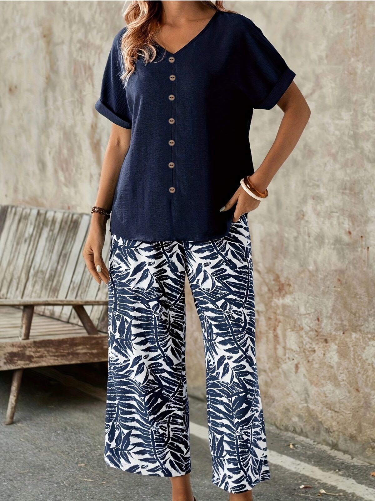 Effortlessly chic Botanical Breeze Floral Print Two Piece Set from Newness Features a beautiful floral print perfect for any occasion
