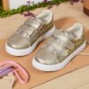 Twinkle Toes Girls Glitter Golden Sneakers 3 12 years sparkling gold sequin skate shoes with comfortable fit and durable sole perfect for running school and parties
