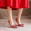 Scarlett Red Stiletto Heels by Newness Elevate your style with these elegant red heels perfect for weddings special occasions or adding a touch of glamour to your everyday look