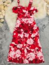 Effortlessly chic Casablanca Bloom Floral Print Skirt Set perfect for vacations and summer days Features a vibrant floral print